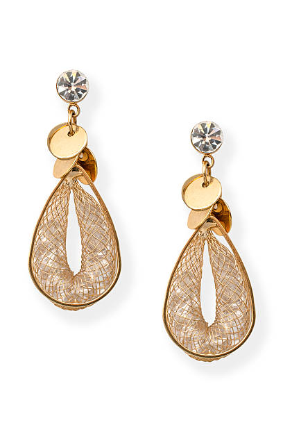 istock gold earrings with diamonds isolated on white 516005650