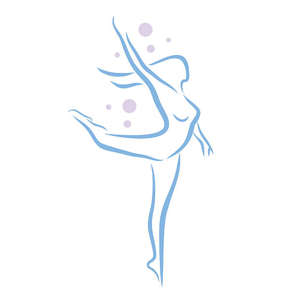 추상적임 여자 댄스 - the human body dancing female silhouette stock illustrations