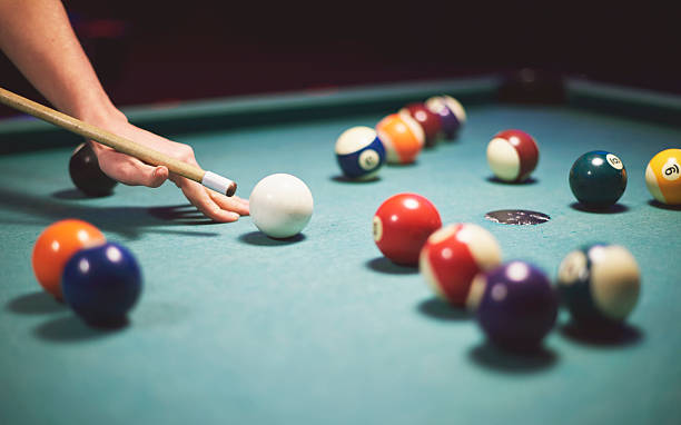 istock Table full of colorful cue balls 516009006