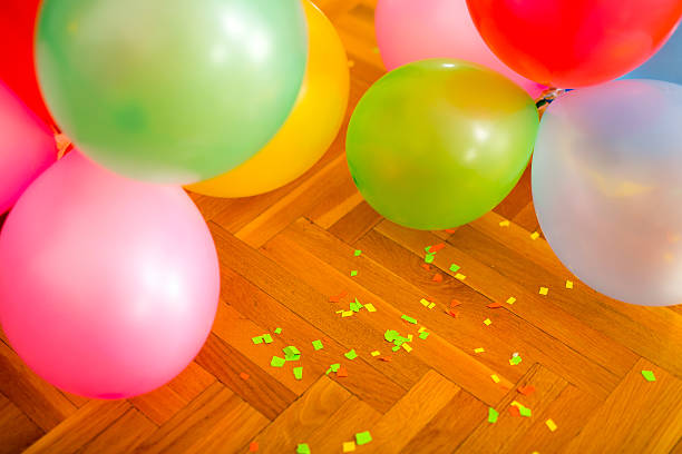 Lot of balloons on the floor