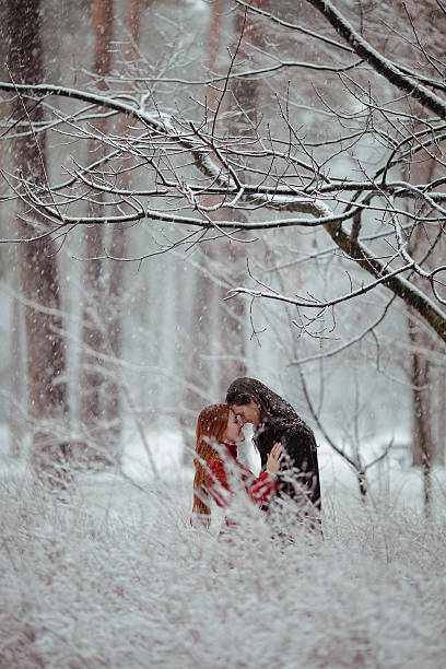 istock Winter love story in red 516013930