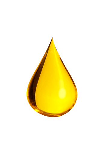 drop of oil isolated on white background