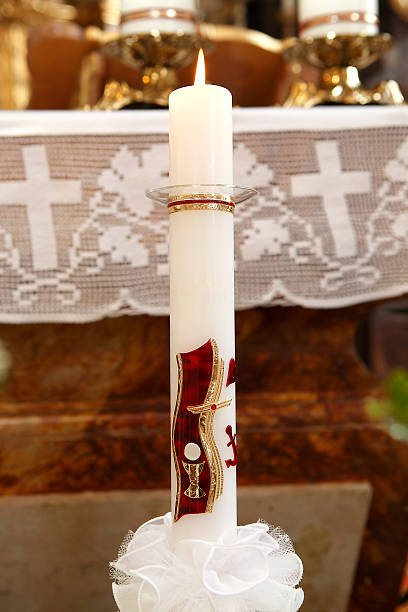 istock Burning candle at the communion 516015065