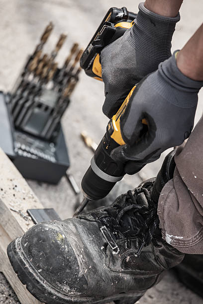 istock Renovation scene-metal drilling 516015605