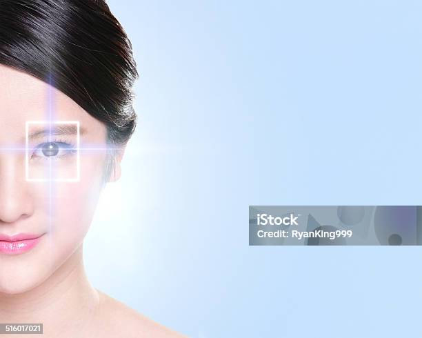 Young And Beautiful Woman Eye Stock Photo - Download Image Now - Accessibility, Adult, Asia