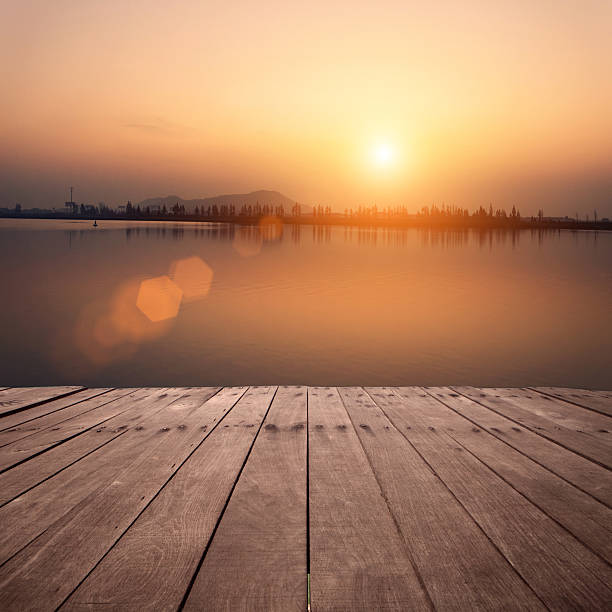 istock The view of lake with sunset 516017165