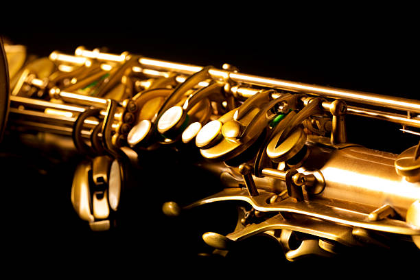 istock Tenor sax golden saxophone macro selective focus 516017353