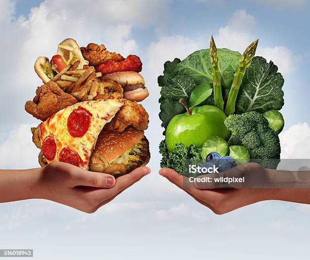 Nutrition Choice Stock Photo - Download Image Now - Vegetable, Choice, Cholesterol