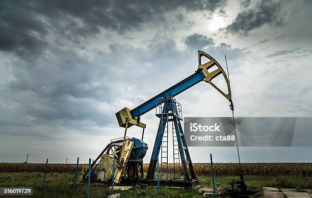 Operating Oil And Gas Well Stock Photo - Download Image Now - Fracking, Change, Climate