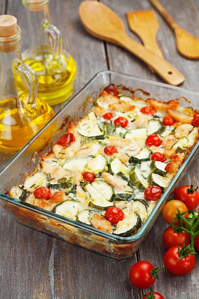 istock Zucchini baked i with chicken, cherry tomatoes and herbs 516021547