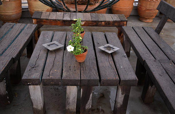 istock Wooden Table and Bench Old Style 516033254