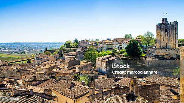 Panoramic View Of Saintemilion Near Bordeaux France Stock Photo - Download Image Now