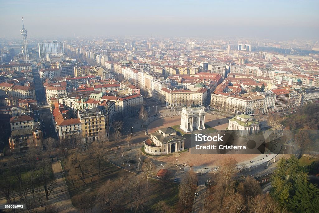 Veduta aerea di Milano - Foto stock royalty-free di Milano