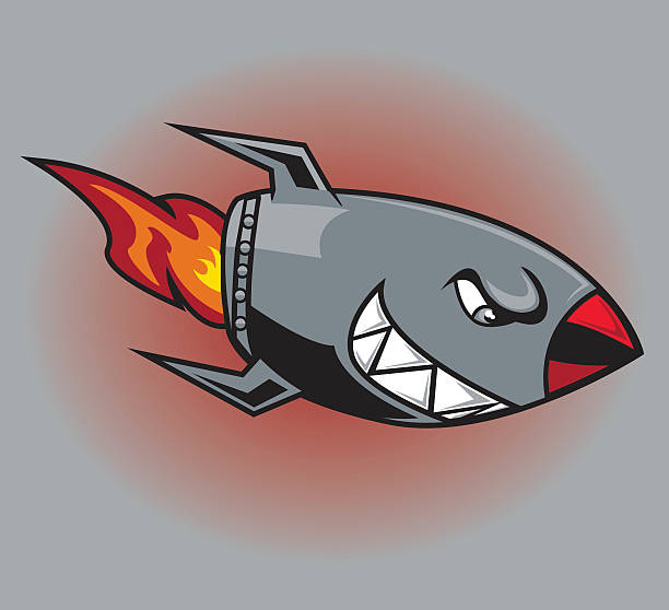 Rocket mascot vector art illustration