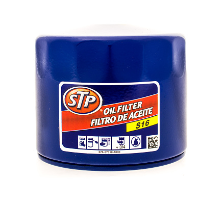 Winneconne, WI, USA - 23 August 2015:  STP oil filter used on vehicles.