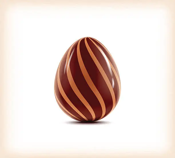 Vector illustration of Сolored chocolate egg