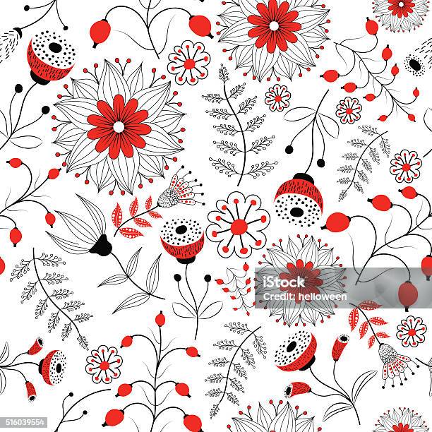 Botany Surface Texture Seamless Botanic Texture Stock Illustration - Download Image Now ...