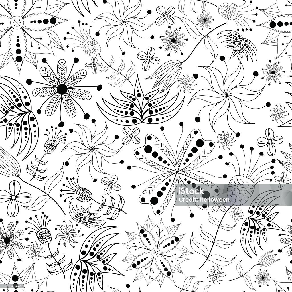 Botany Texture Seamless Botanic Texture Stock Illustration - Download Image Now ...