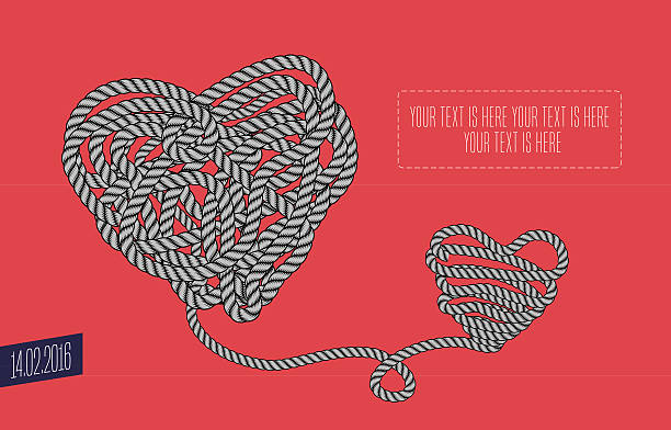 wesele wzór karty - heart shape line art valentines day love stock illustrations