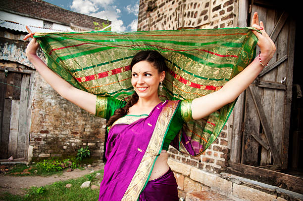 istock Beautiful woman in Indian Sari 516042035