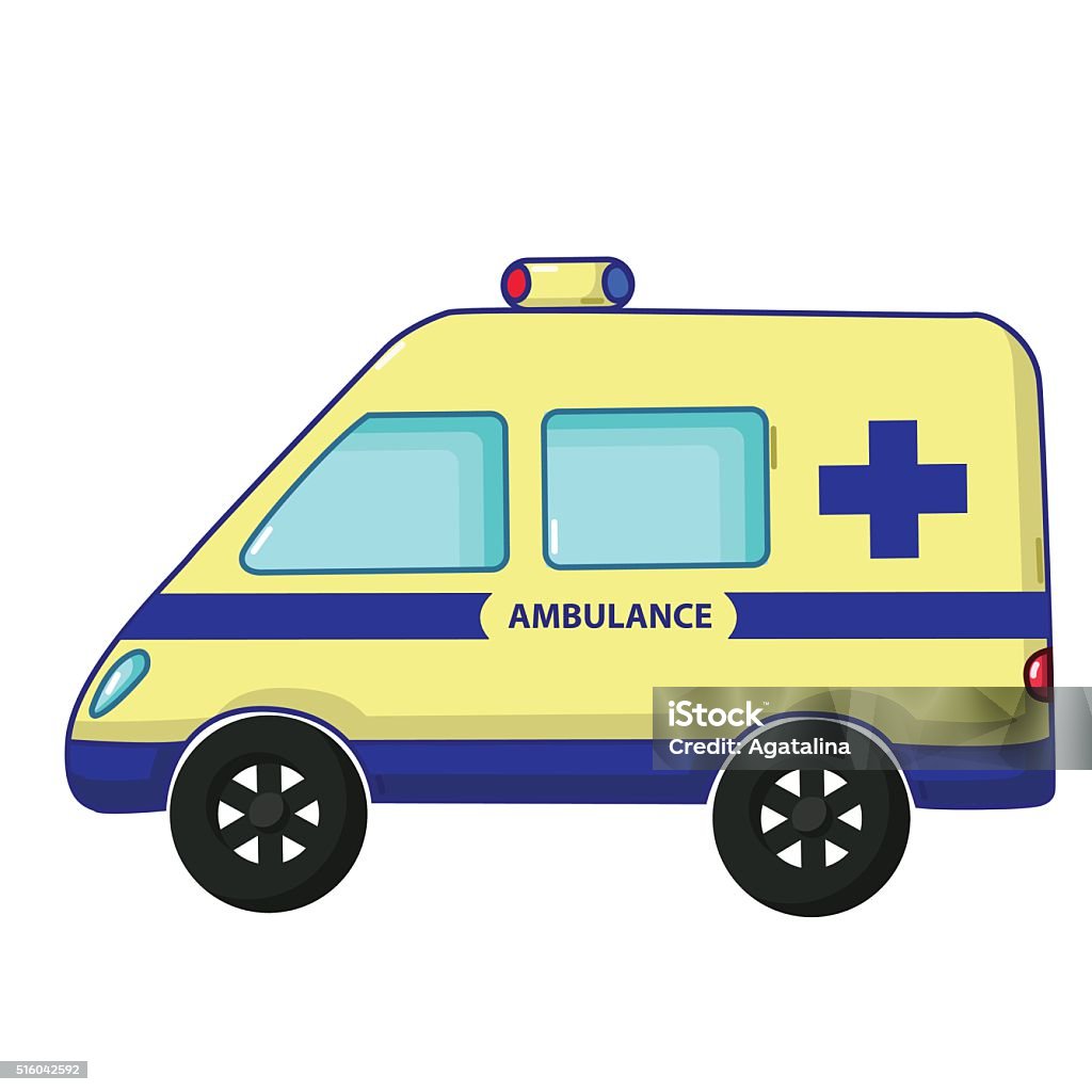 Ilustración de Coche Ambulancia Icono De Estilo De Dibujos Animados y más  Vectores Libres de Derechos de Amarillo - Color - iStock
