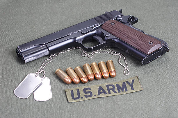 istock background with colt government m1911 516042615