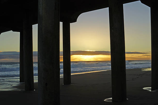 istock Huntington Beach Pier Silhouette 516043173