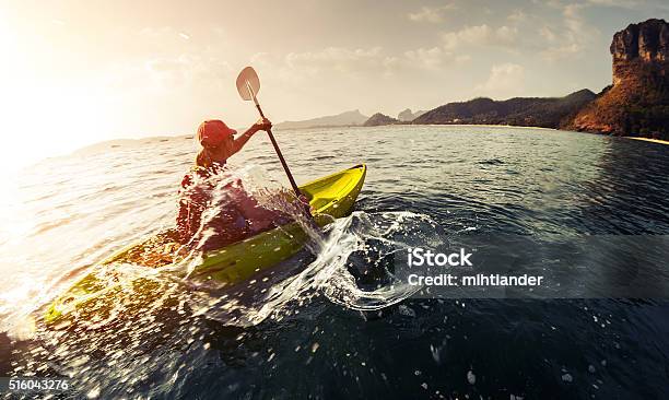 Kayaking Stock Photo - Download Image Now - Sport Rowing, Spray, Kayak