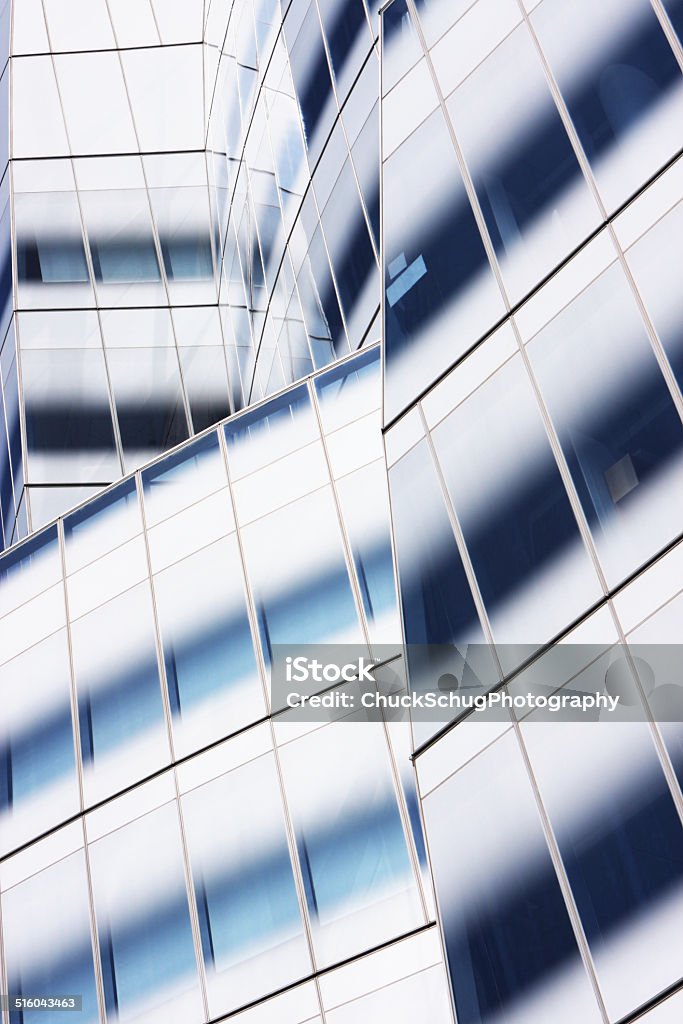 Frosted Glass Office Building Architectural Abstract Office building with frosted glass windows, in abstract. Architectural Feature Stock Photo