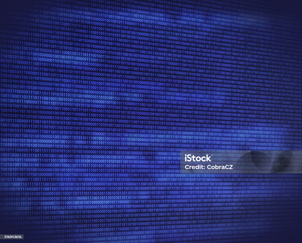 Abstract Binary Blue Code On Digital Screen Stock Photo - Download ...