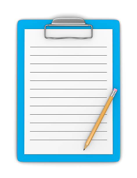 istock Clipboard with Pencil and Blank Ruled Paper 516044282