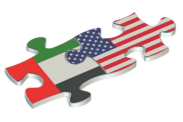 istock USA and UAE puzzles from flags 516044504