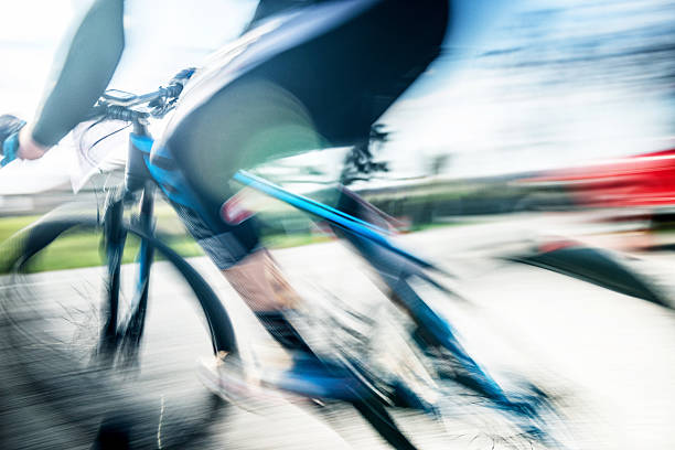 istock Mountain bike racer 516044522