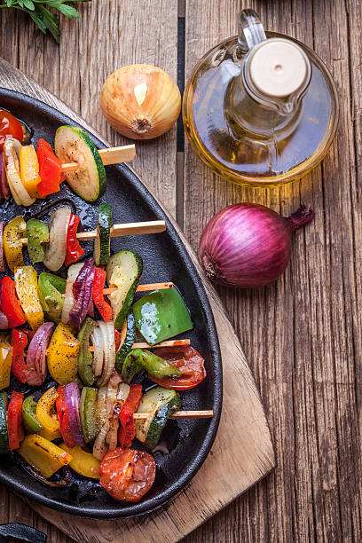 istock Grilled vegetable skewers. 516045000