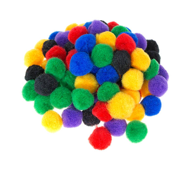 istock Group of craft pompoms 516060747
