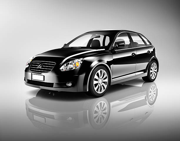 istock 3D Black Sedan Car Studio Shot 516062551