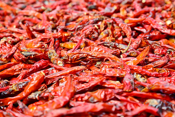 istock closeup of low-grade  dried red peppers 516063285