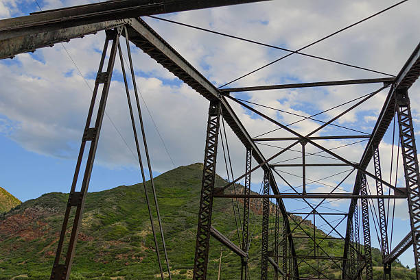 istock Steel bridge crossing a river 516066269