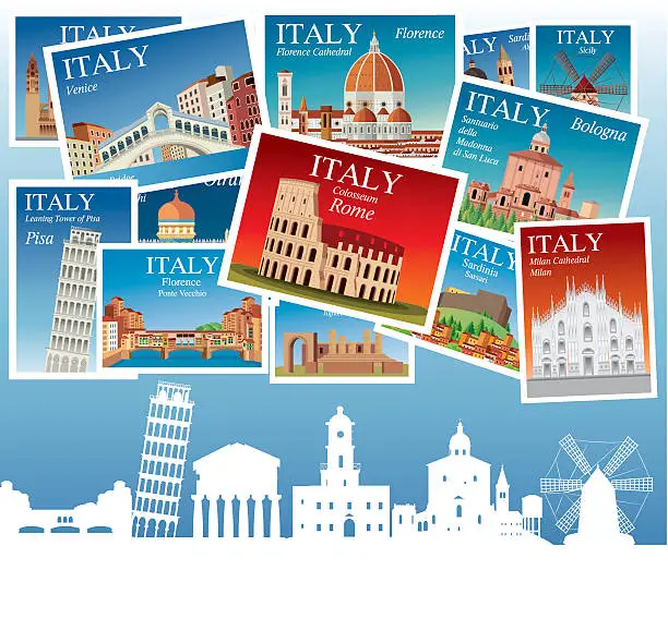 Vector illustration of Italy Travel