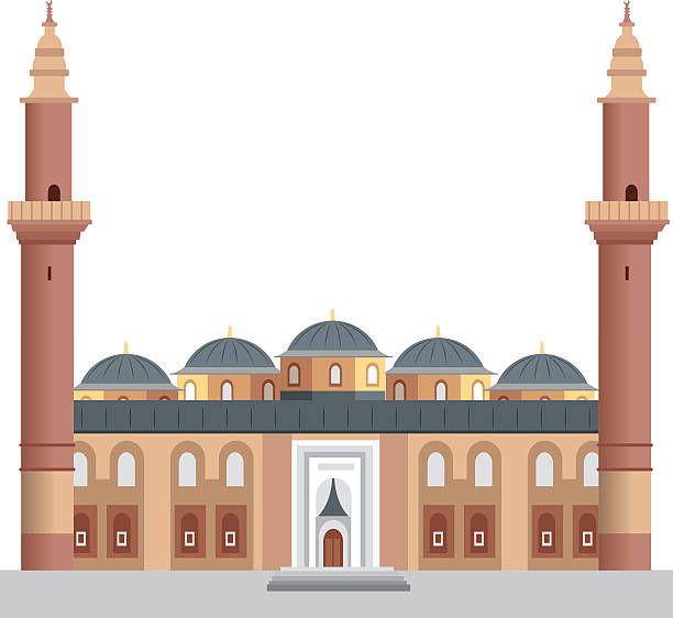 Bursa Grand Mosque Vector Bursa Grand Mosque ulu camii stock illustrations