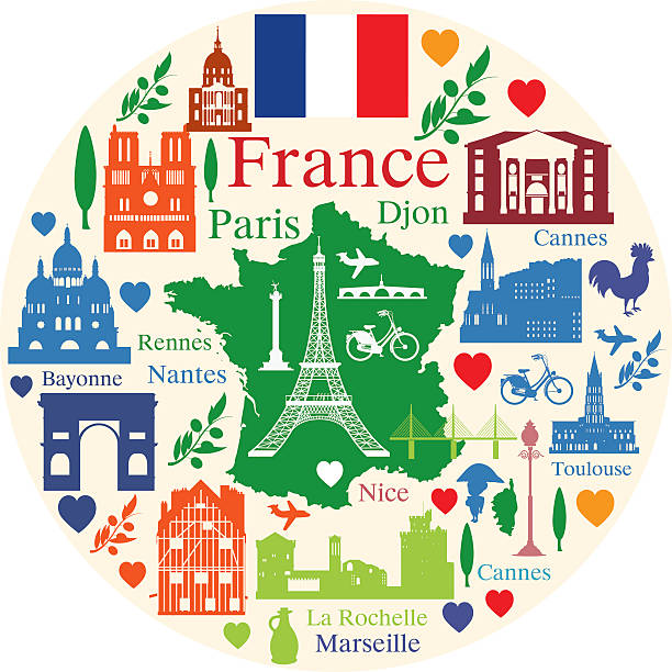 illustrazioni stock, clip art, cartoni animati e icone di tendenza di la francia viaggio - nantes