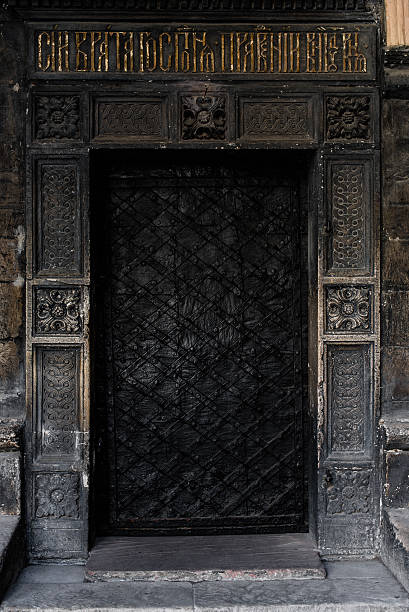 istock Old massive austrian doors of 19 century 516070412