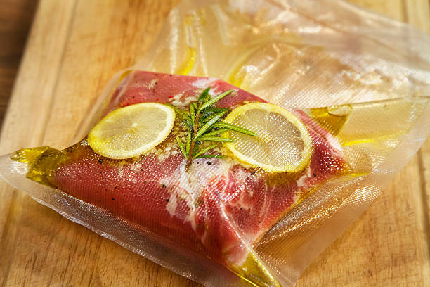 istock Spiced steak in vacuumed package. 516070484