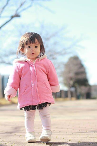 Japanese toddling girl (1 year old)