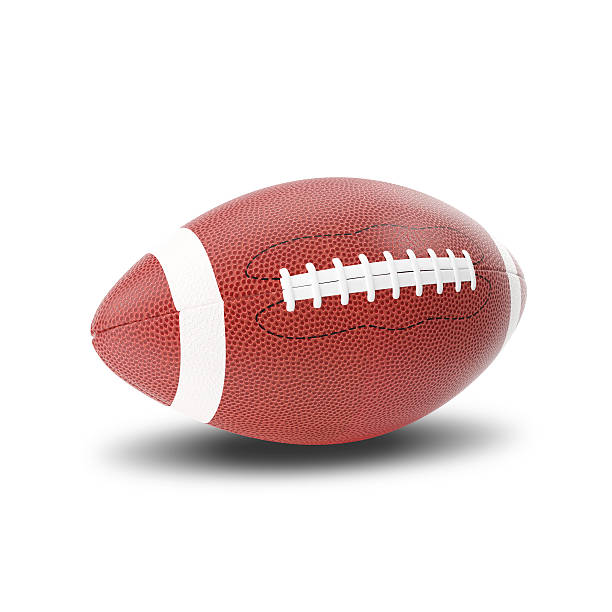 istock Rugby american ball isolated on white background 516071300
