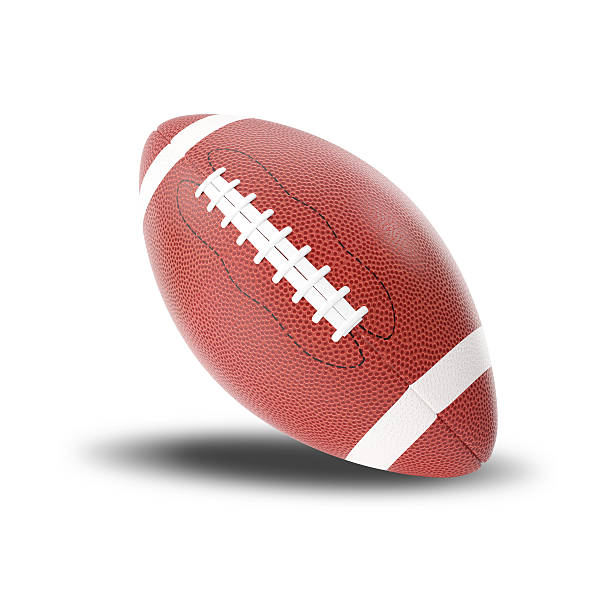 istock Rugby american ball isolated on white background 516071610