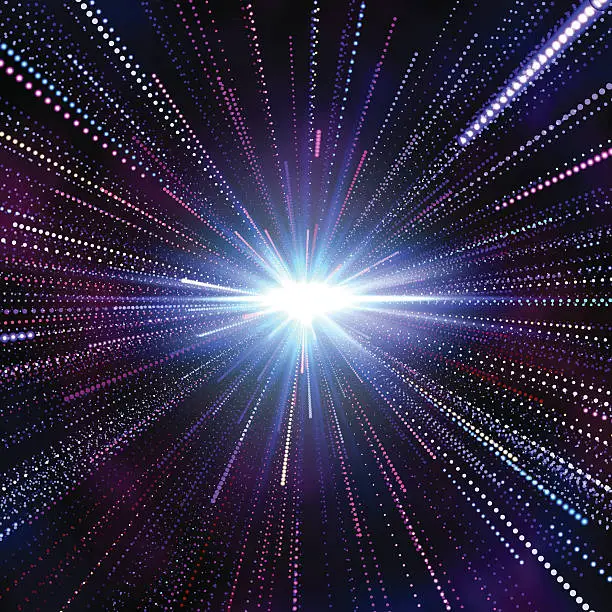 Vector illustration of Hyperspace Abstract Background
