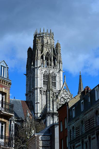 Tower of Rouen Cathedral, Normandy Gothic tower of Rouen Cathedral (Notre Dame), Normandy notre dame cathedral of luxembourg stock pictures, royalty-free photos & images