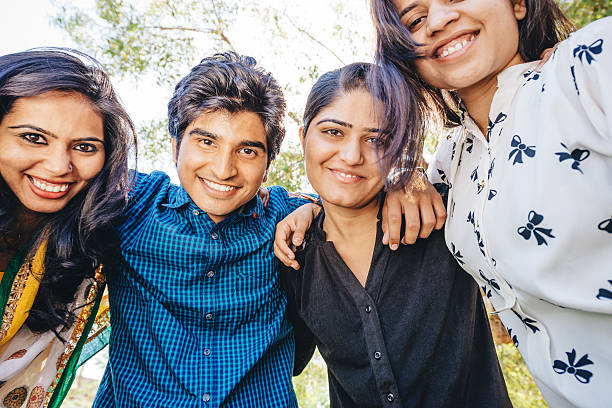 istock Group of happy young indian people 516075234