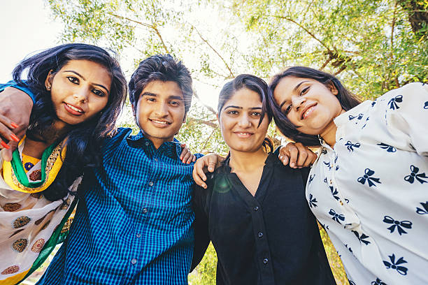 istock Group of happy young indian people 516075372